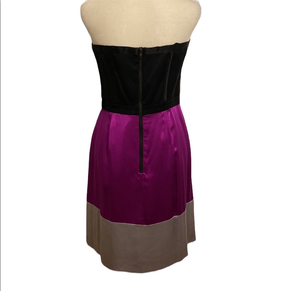 GIANNI BINI silk corset color block mini dress - Picture 7 of 13